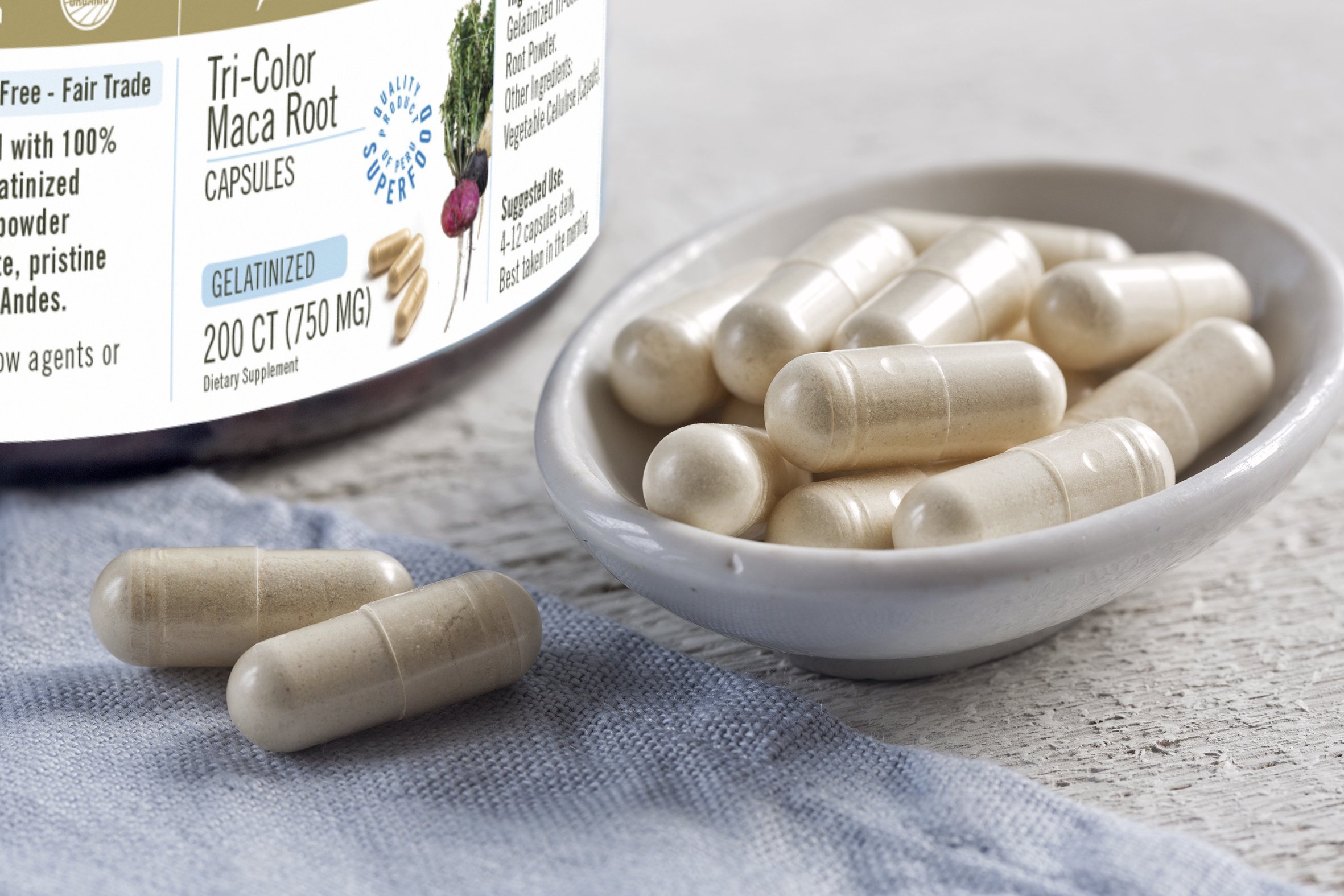 Gelatinized tricolor maca capsules - Shop TheMacaTeam.com. 