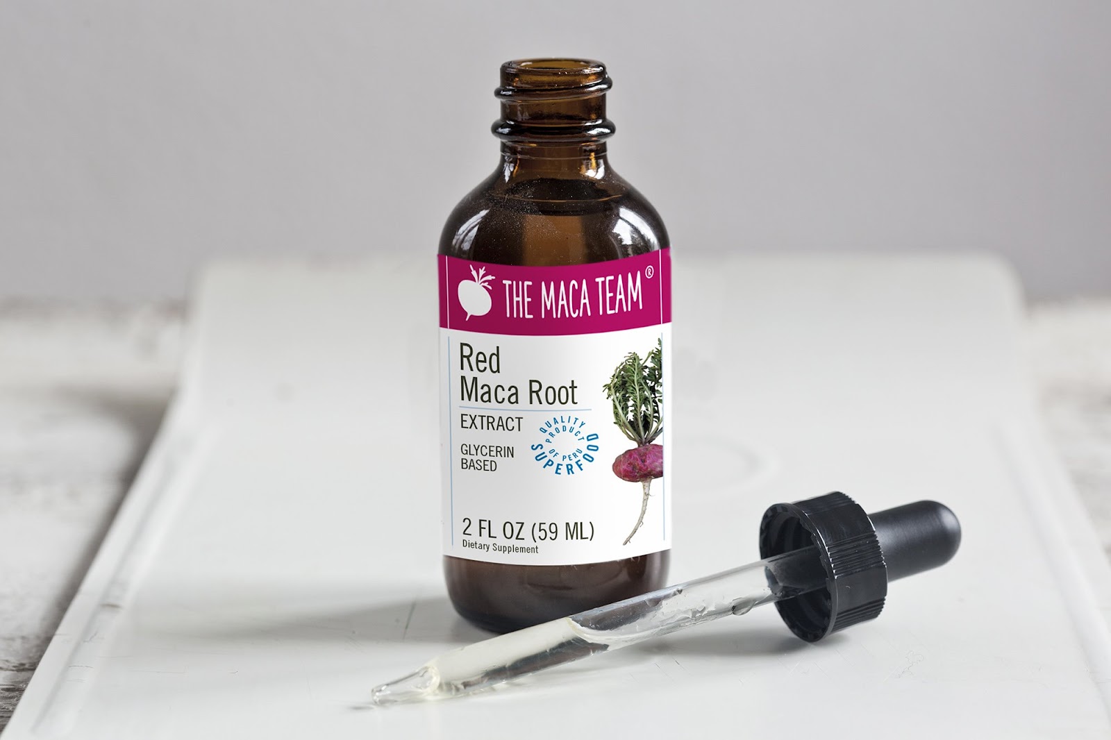 Red maca liquid extract - Shop TheMacaTeam.com.